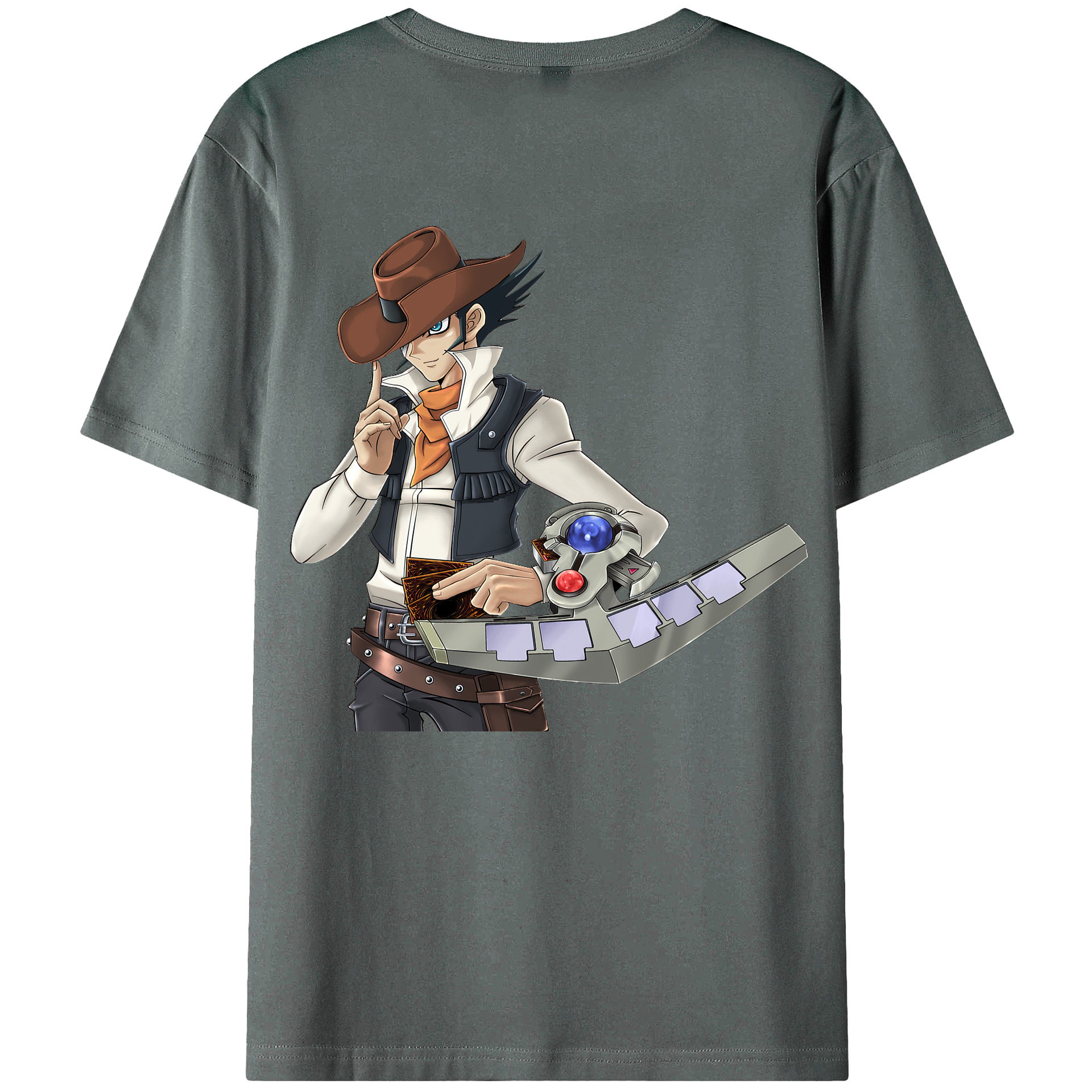 （画像用） 遊☆戯☆王 Yu-Gi-Oh! 綿100％ メンズ半袖Tシャツ（バックプリント） 通気性